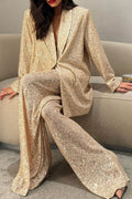 Sequined Wide-leg Pants