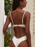 Sexy One-Piece Swimsuit with Metal Buckle Design