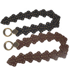 Fashionable and versatile leaf-stitched belt