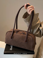 Retro frosted shoulder handbag casual pillow bag