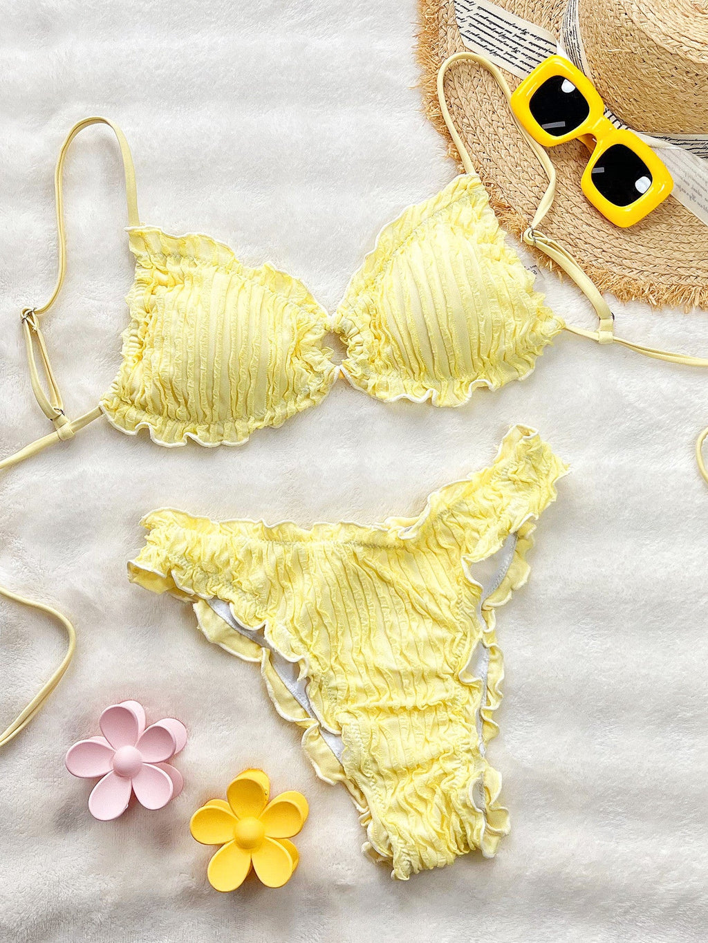 Minimalist Lace Bikini Set for the Beach