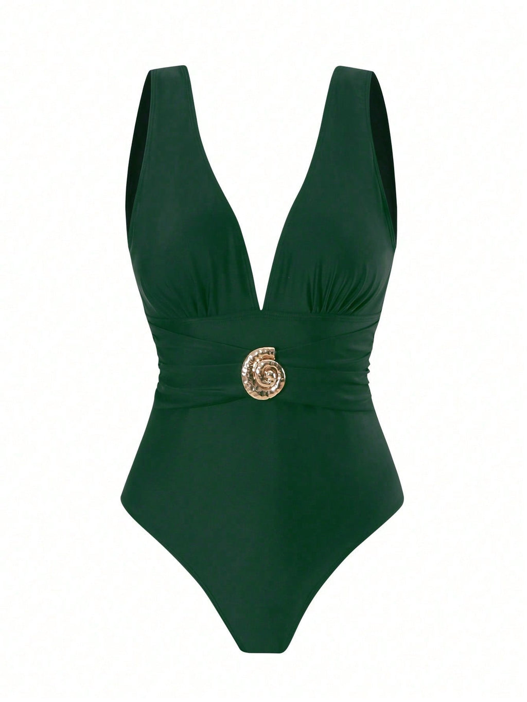 French Vintage Print Deep-V Sexy Swimsuit Set