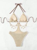 Sexy Lace-Up Cutout Bikini One-Piece Swimsuit for Women: Purely Sensual Style