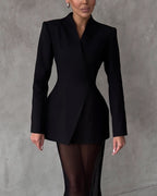 Fashion Jacket & Perspective Skirt Two-Piece Set