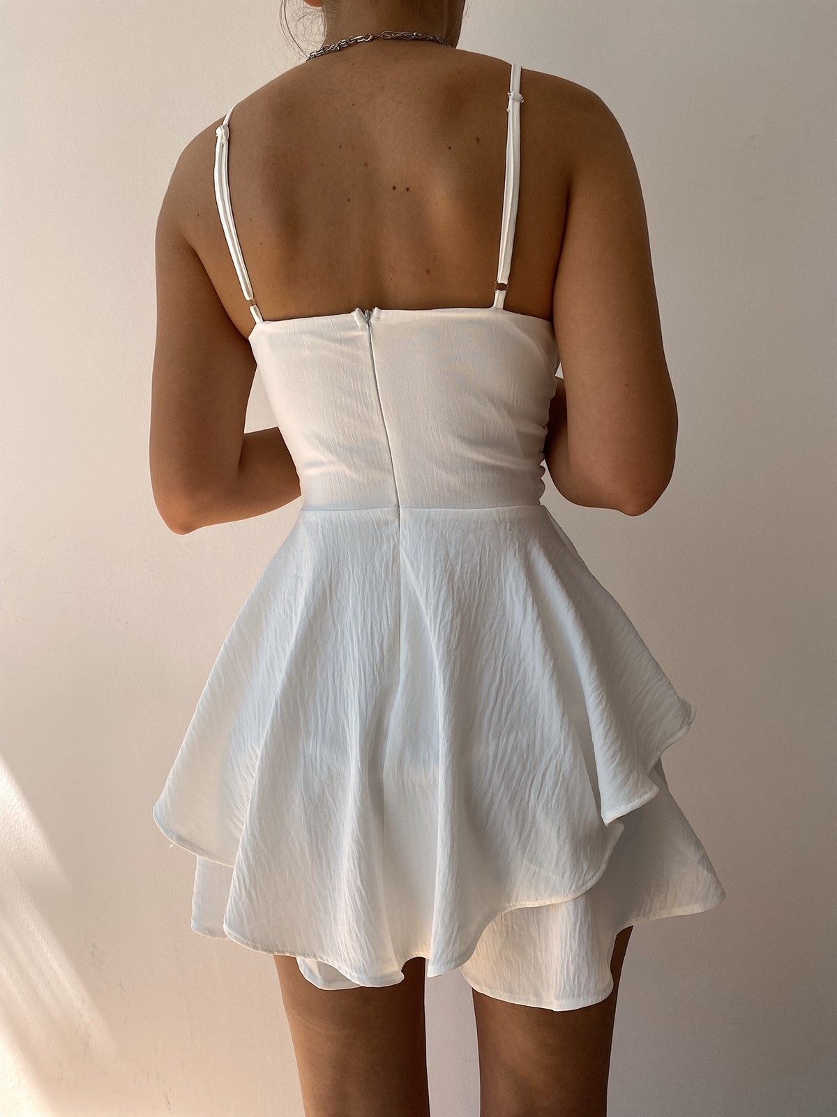 Stylish Solid-Color Zippered Jumpsuit with Spaghetti Straps
