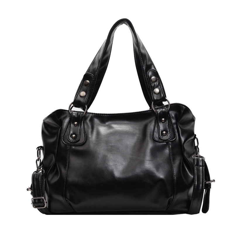Retro casual high-end niche shoulder tote bag