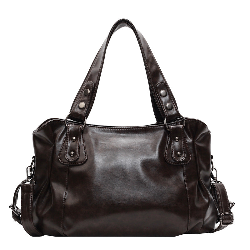 Retro casual high-end niche shoulder tote bag