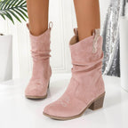 Vintage Western Cowboy Tassel Ankle Boots