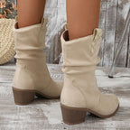 Vintage Western Cowboy Tassel Ankle Boots