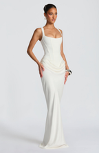 Rosa™ | Vestido con silueta fluida con corsé ajustado