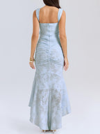Blue bell floral maxi dress