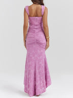 Blue bell floral maxi dress