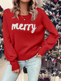 Christmas round neck long-sleeved pullover sweater