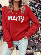 Christmas round neck long-sleeved pullover sweater