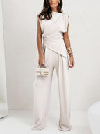 Lrregular Sleeveless Casual Two-piece Set