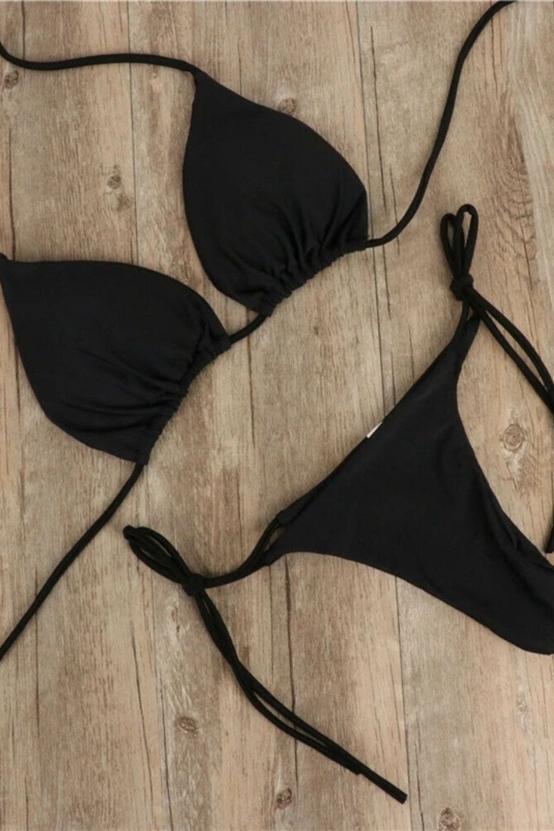 Sexy Adjustable Lace-up Two-Piece Swimsuit