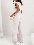 Lrregular Sleeveless Casual Two-piece Set