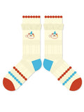 Cartoon Little Red Flower Striped Socks