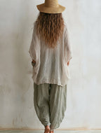 Comfortable and Casual Loose Cotton-Linen Two-Piece Set