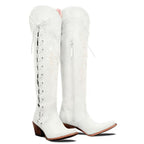 Vintage Embroidered Lace-Up Western Boots
