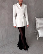 Fashion Jacket & Perspective Skirt Two-Piece Set