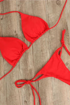 Sexy Adjustable Lace-up Two-Piece Swimsuit