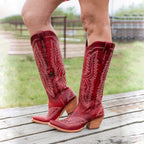 Cowboy Carter Outfits Vintage Embroidered Pointed Toe Western Boots