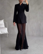 Fashion Jacket & Perspective Skirt Two-Piece Set