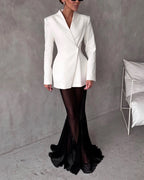 Fashion Jacket & Perspective Skirt Two-Piece Set