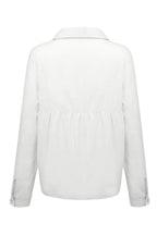 Casual Solid Button Shirt Collar Blouse