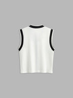 Contrast Trim Sweater Vest
