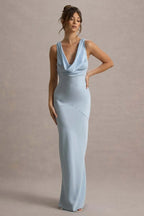 Gael™ | Vestido Largo Escote Cascada