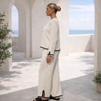 CONJUNTO KNIT CREAM CONTRAST™ | Minimalismo sofisticado para tu día a día