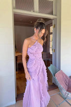 Vestido Lavanda Imperial | Elegancia romántica con movimiento