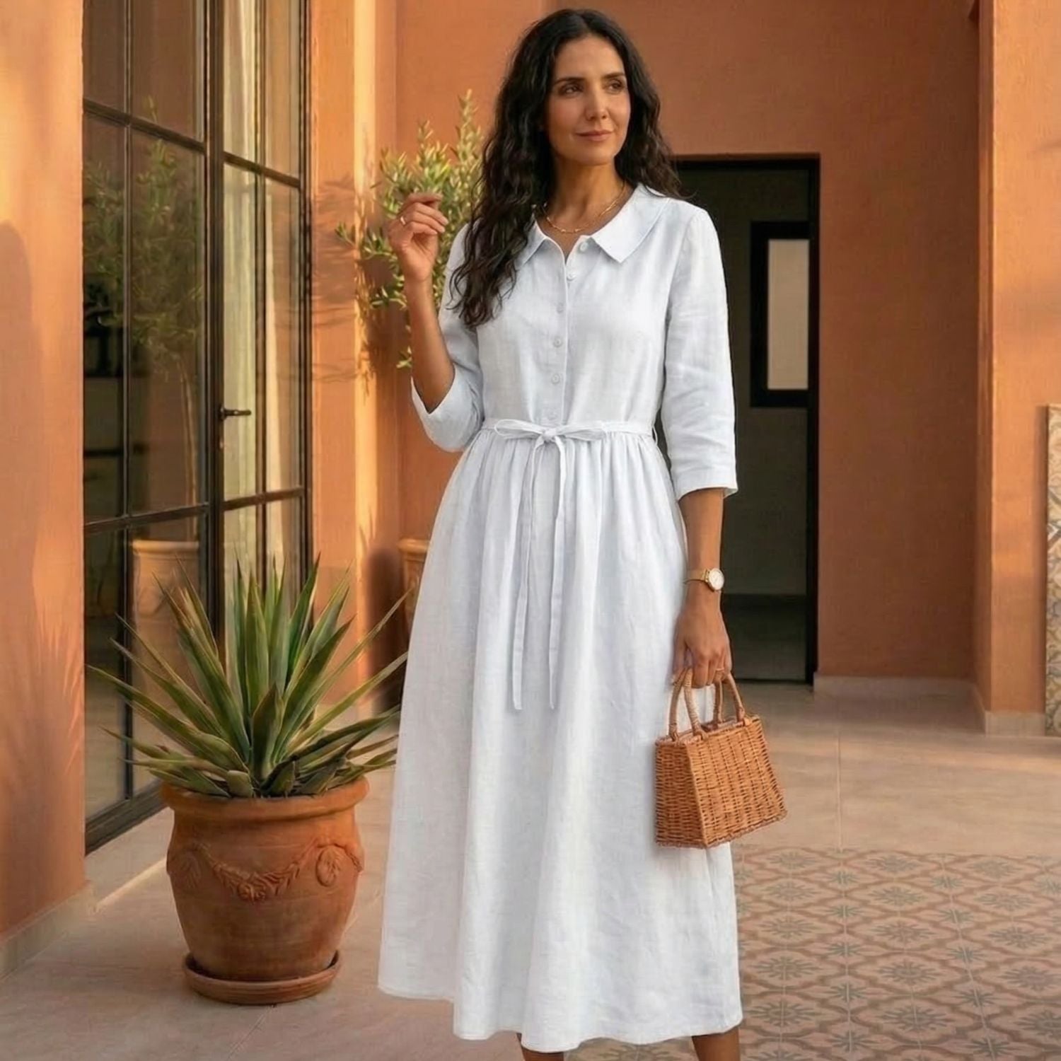 Paula | Vestido clásico ligero de interior
