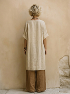 Bohemian Nomadic Dark Gray And Brown Tribal Pattern Three-piece Set