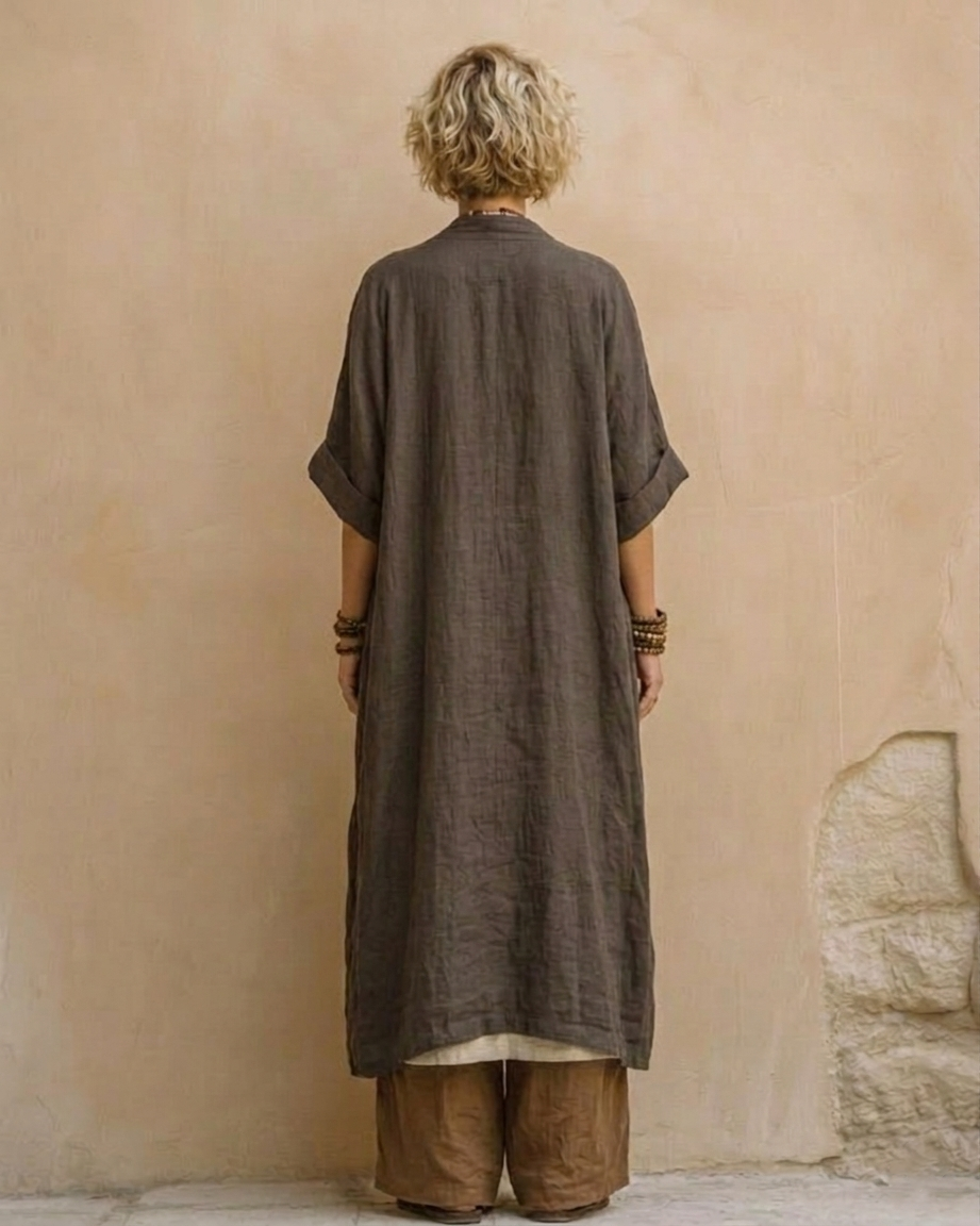 Bohemian Nomadic Dark Gray And Brown Tribal Pattern Three-piece Set
