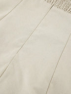 Strapless A-line Linen Long Dress