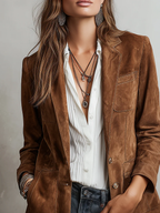 Vintage Brown Suede Jacket