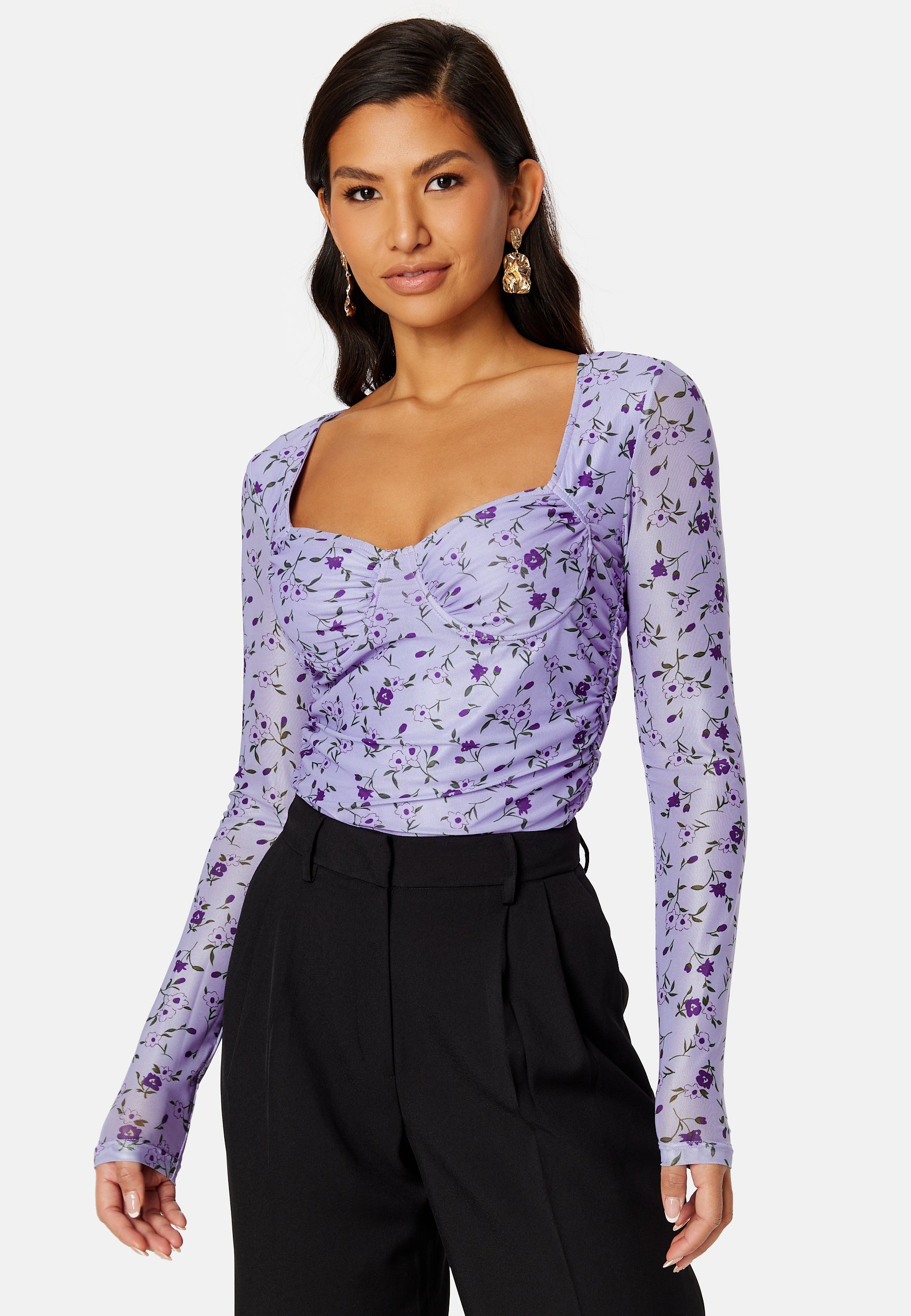 Melandra mesh bustier top