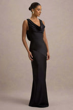 Gael™ | Vestido Largo Escote Cascada