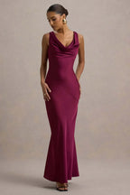 Gael™ | Vestido Largo Escote Cascada