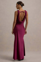Gael™ | Vestido Largo Escote Cascada