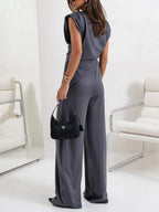 Lrregular Sleeveless Casual Two-piece Set
