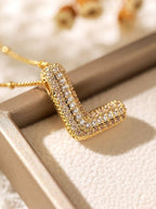 Pavl Bubble Letter Monogram Necklace